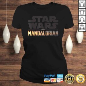 ClassicLadies Official Star Wars The Mandalorian Show Logo Stack C1 Tee Shirt