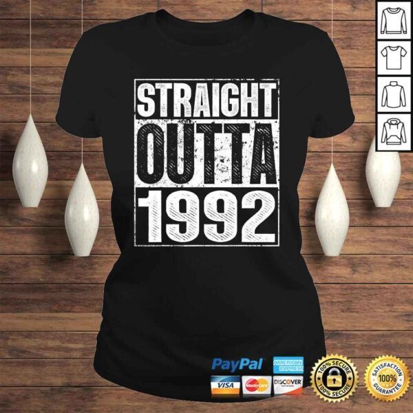 Official Straight Outta 1992 28th Bithday GIft 28 Years Old Birthday Shirt - Image 3