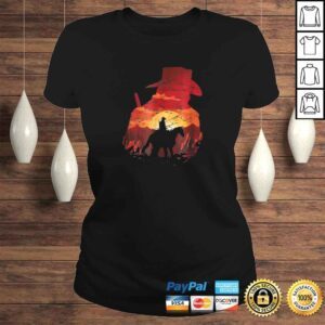 ClassicLadies Official Sunset Cowboy RDR2 Cool Gaming Tshirt