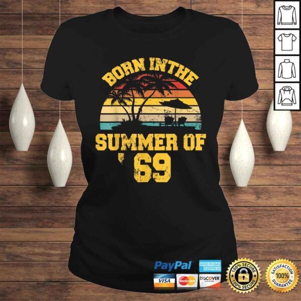 Official Vintage 50th Birthday Summer Of 69 Shirt 1969 Birthday V-Neck T-Shirt - Image 3