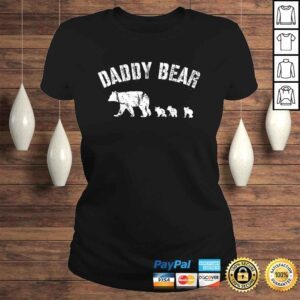 ClassicLadies Official Vintage Daddy Bear with 3 Three Cubs Dad Father Papa TShirt Gift