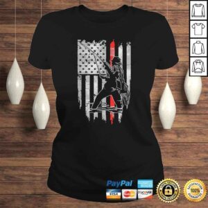 ClassicLadies Official Vintage Fishing Top American Flag Fly Fishing Thin Red Line Shirt