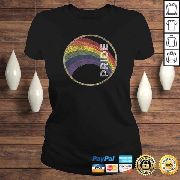 Official Vintage Rainbow Gay Pride V-Neck T-Shirt - Image 3