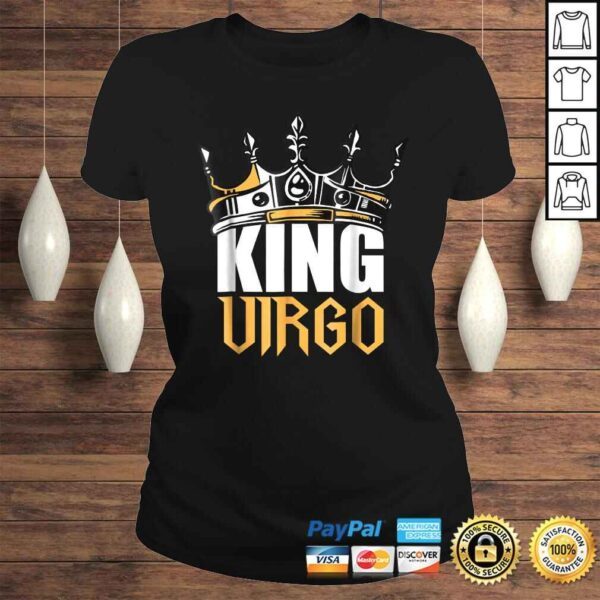 Official Virgo Birthday Gifts  King Virgo Zodiac V-Neck T-Shirt - Image 3