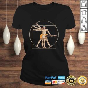 ClassicLadies Official Vitruvian Man Guitar Shirt Da Vinci Guitarist USA Rock TShirt