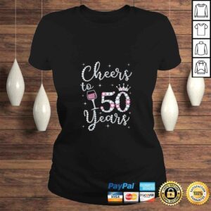 ClassicLadies Official Womens Cheers to 50 Years 1969 50Th Birthday Gift Tee For Womens TShirt