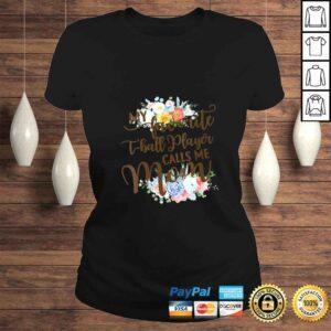 ClassicLadies Official Womens My Favorite Tball Player Calls Me Mom Proud Mother VNeck Tee TShirt