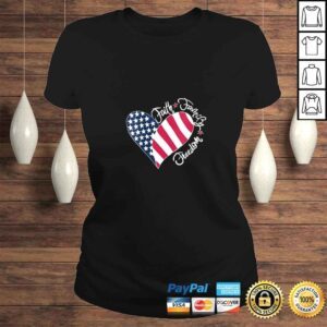 ClassicLadies Official Womens Patriotic Christian US Flag Faith Family Freedom Liberty Tee Shirt