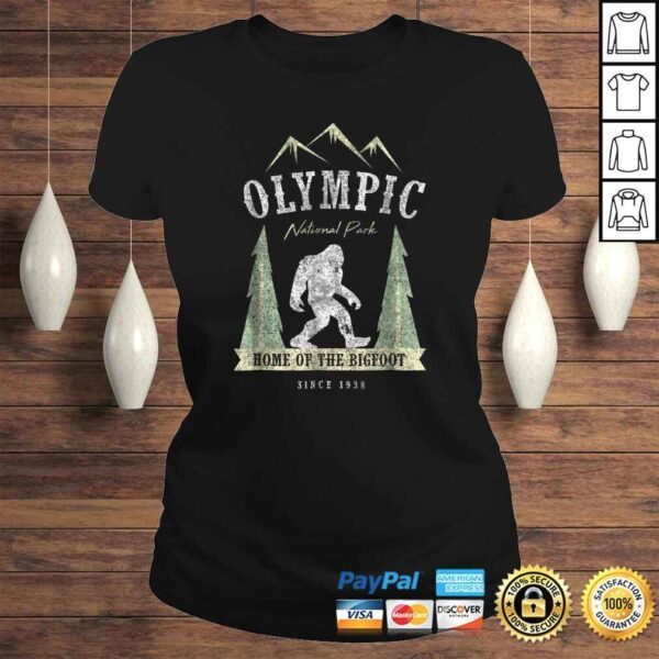 Olympic National Park Shirt Vintage Bigfoot Washington Gift - Image 3