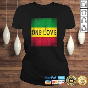 ClassicLadies One Love Rasta Jamaican Reggae Style TShirt