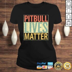 ClassicLadies Pitbull Lives Matter Shirt Vintage Dog Tee Love Pitbulls