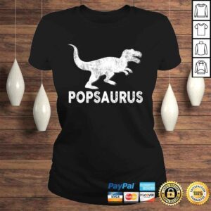 ClassicLadies Popsaurus Shirt Pop Papa Dinosaur Fathers Day Gifts Men Dad