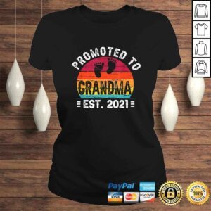 ClassicLadies Promoted to Grandma 2021 Soon to be Grandmother Gift Baby Shirt