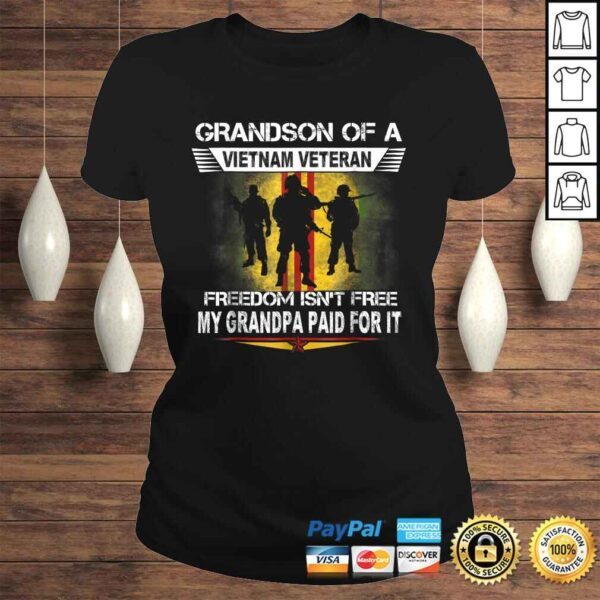 Proud Grandson Of A Vietnam Veteran Shirt Grandson Gift - Image 3