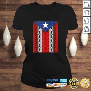 ClassicLadies Puerto Rican Tribal Flag Modern Boricua Puerto Rico Gift TShirt