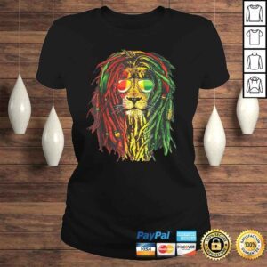 ClassicLadies Rasta Reggae Lion Sunglass Art Gift for Rastafarian Lover Gift TShirt