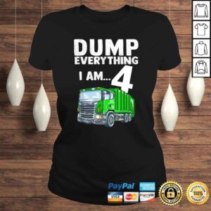 ClassicLadies Recycling Trash Garbage Truck Birthday 4 4th Shirt Kids Boys TShirt Gift