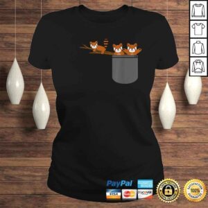 ClassicLadies Red Panda Bear Playing In Pocket Cool Unique Shirt Gift 1