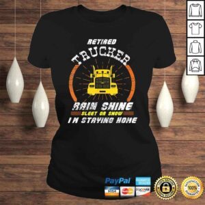 ClassicLadies Retired Trucker Shirts Funny Truck Driver Clothing