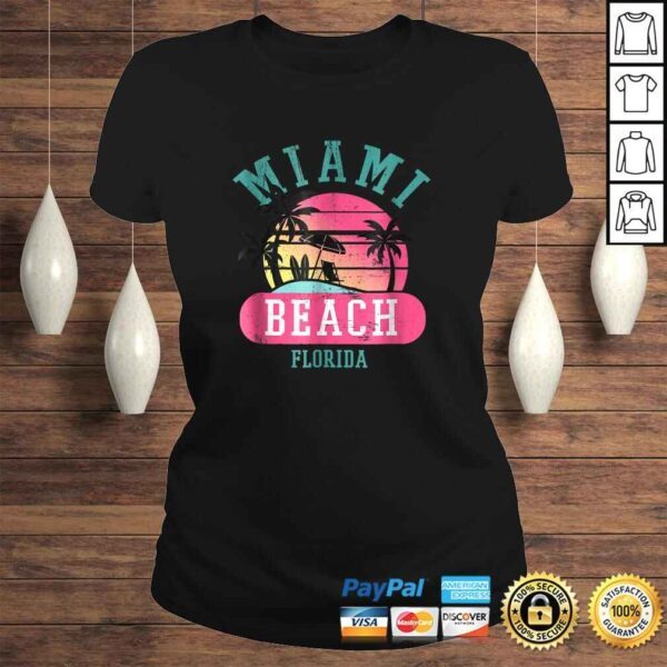 Retro Cool Miami Beach Mens Womens Florida Beaches Shirt - Image 3