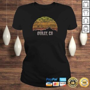 ClassicLadies Retro Ouray Colorado Mountain Sunset Winter TShirt Gift