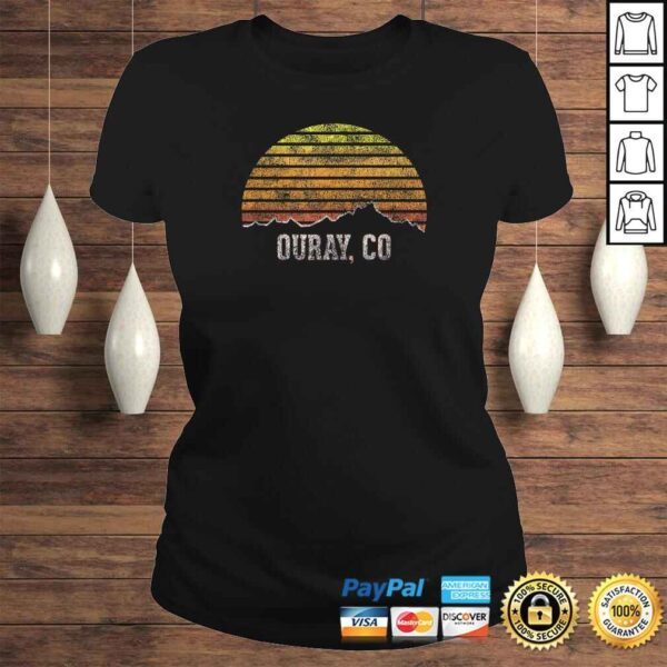 Retro Ouray Colorado Mountain Sunset Winter TShirt Gift - Image 3