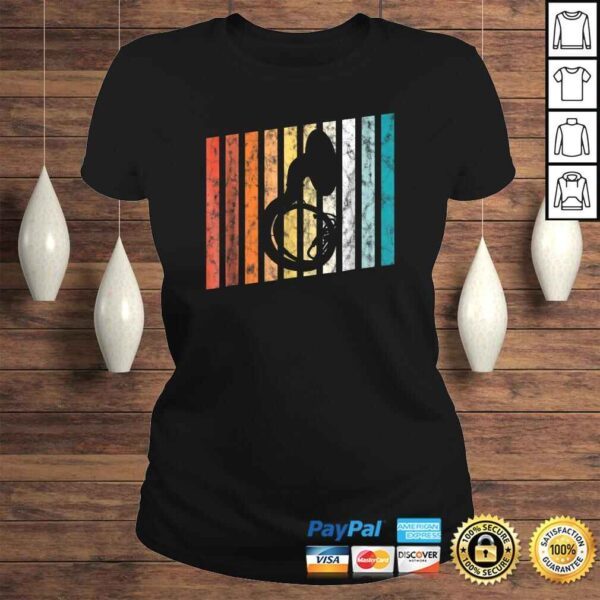 Retro Sousaphone Tuba Shirt 70s Music Band Distressed Gift - Image 3