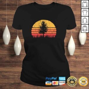 ClassicLadies Retro Sun Minimalist Pine Tree Vintage Graphic Long Sleeve Gift TShirt