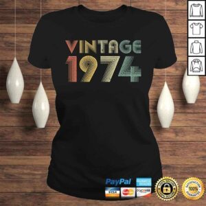 ClassicLadies Retro Vintage 1974 Shirt 45th Birthday Gifts 45 Years Old