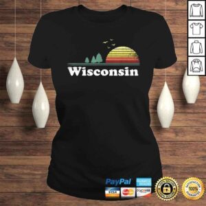 ClassicLadies Retro Wisconsin State Park WI Home Design Tee Shirt