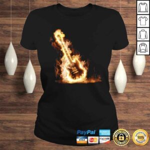 ClassicLadies Rock Guitar on Fire TShirt