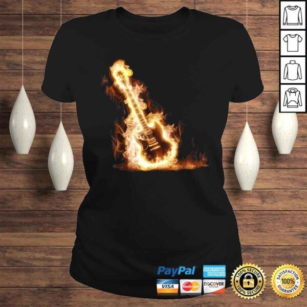 Rock Guitar on Fire TShirt - Image 3