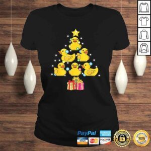 ClassicLadies Rubber Duck Christmas Tree Duckie Quack Christmas in July TShirt