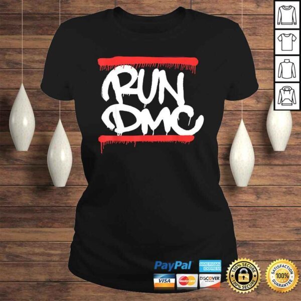 Run DMC Official Graffiti Logo V-Neck T-Shirt - Image 3