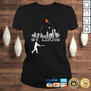 ClassicLadies Saint Louis Red Cardinal Shirt Skyline Baseball Player