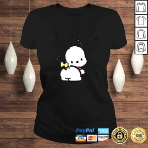 ClassicLadies Sanrio Pochacco Backside Logo VNeck TShirt