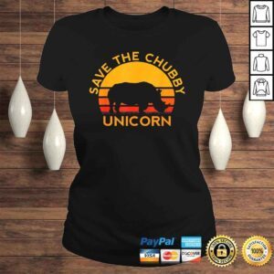 ClassicLadies Save The Chubby Unicorn Rhino Retro Colors Men Women Kids Tee TShirt