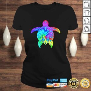 ClassicLadies Sea Turtle Polynesian Hawaiian Rainbow Tee Shirt