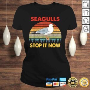 ClassicLadies Seagulls Bird Lover Stop It Now Retro Vintage Funny Seagulls TShirt