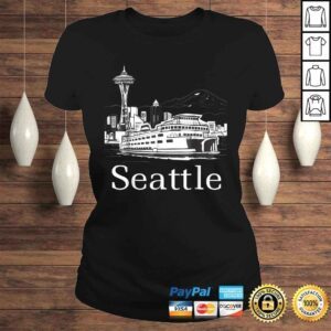 ClassicLadies Seattle Shirt Space Needle Island Ferry TShirt Gift