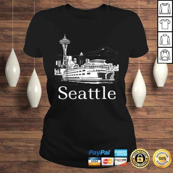 Seattle Shirt Space Needle Island Ferry TShirt Gift - Image 3