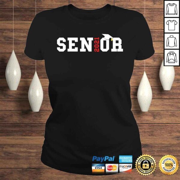 Senior 2021 Graduation Shirt Cool Tassel Hat Design 21 TShirt - Image 3