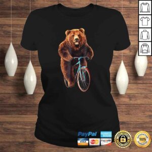 ClassicLadies Shirt Happy Grizzly Bear Cycling Mountain Bike Bicycle