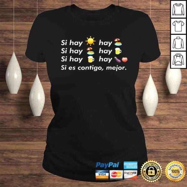 Si hay playa hay alcohol - Callaita Trap Bunny Emoji TShirt - Image 3