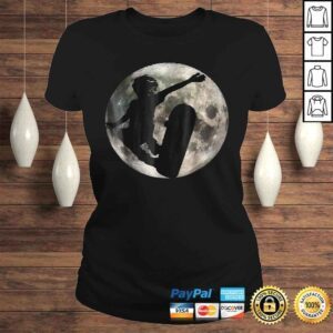 ClassicLadies Skateboard Kick Flip Shirt Silhouet Fool Moon Skateboarder