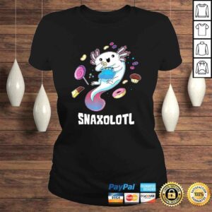 ClassicLadies Snaxolotl Shirt Funny Kawaii Axolotl Shirt Food Lover Tee TShirt