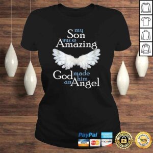 ClassicLadies Son Guardian Angel Memorial Gift Amazing Angel Wings Gift TShirt