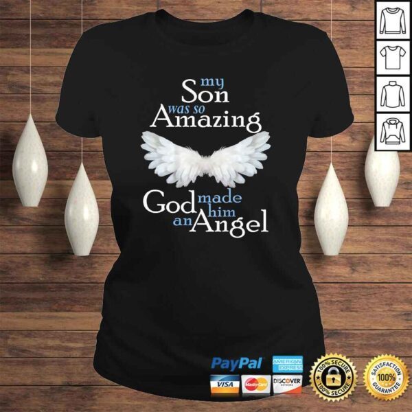 Son Guardian Angel Memorial Gift Amazing Angel Wings Gift TShirt - Image 3