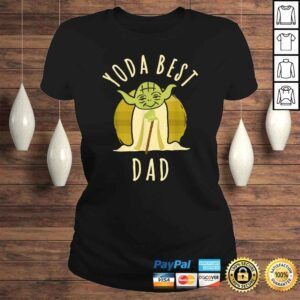 ClassicLadies Star Wars Yoda Best Dad Cartoon Yoda Tee TShirt