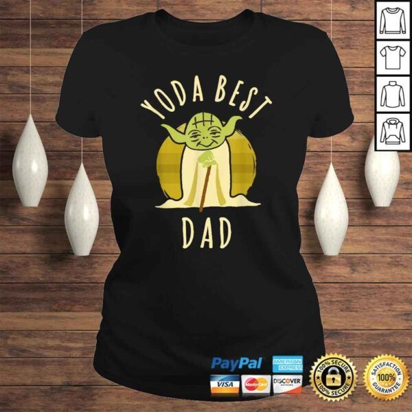 Star Wars Yoda Best Dad Cartoon Yoda Tee T-Shirt - Image 3